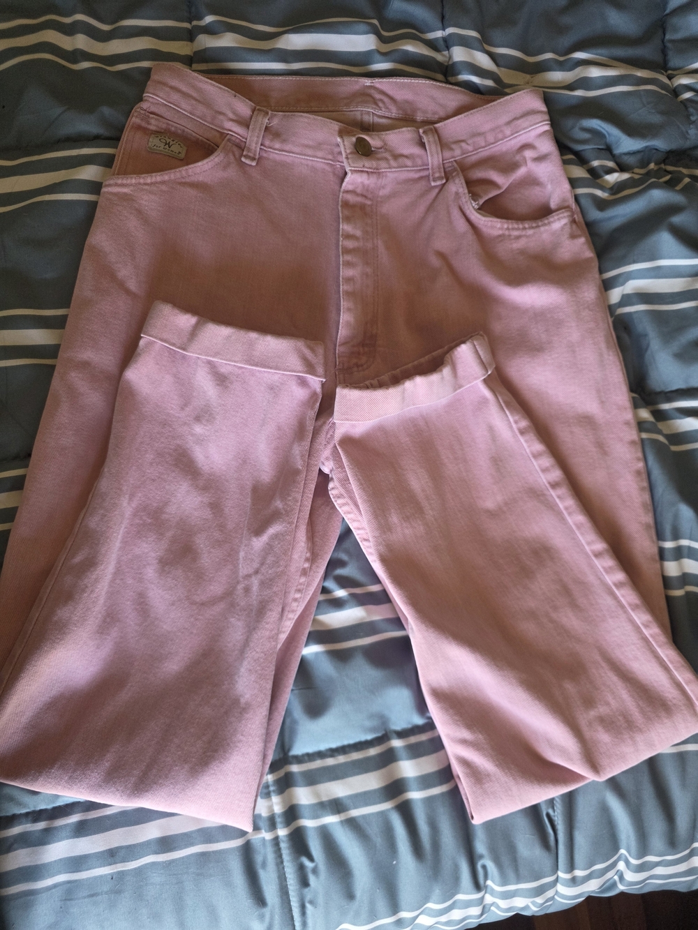 Vintage Wrangler Pink High Rise Mom Jeans Womens Size 10 x 29 USA Made 90s